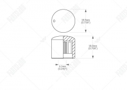 Partsland KPB-SJ-BK   dome style, 